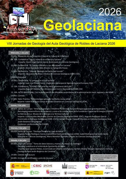 Cartel Jornadas de geologia 2026