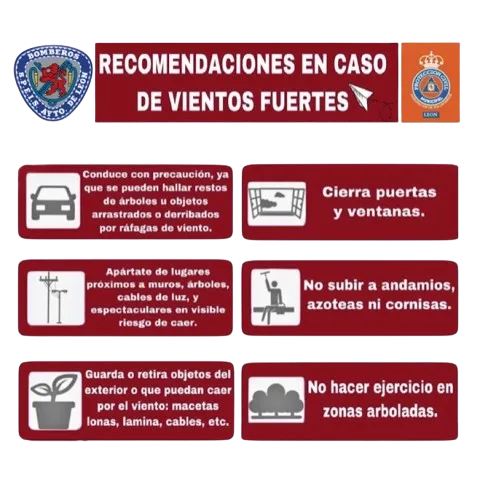 Recomendaciones ante fuertes vientos