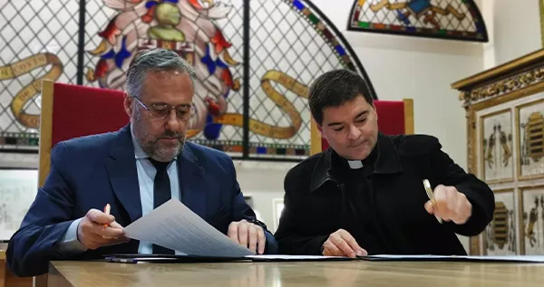 EL PRESIDENTE DE LAS CORTES Y EL ABAD DE SAN ISIDORO