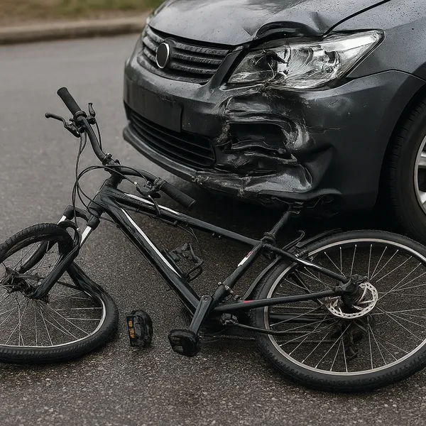 ACCIDENTE DE UNA BICICLETA CONTRA UN COCHE