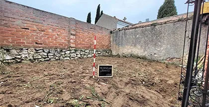 Imagen de la zona en la que se han buscado los restos del represaliado Pedro De la Calle en Mojados