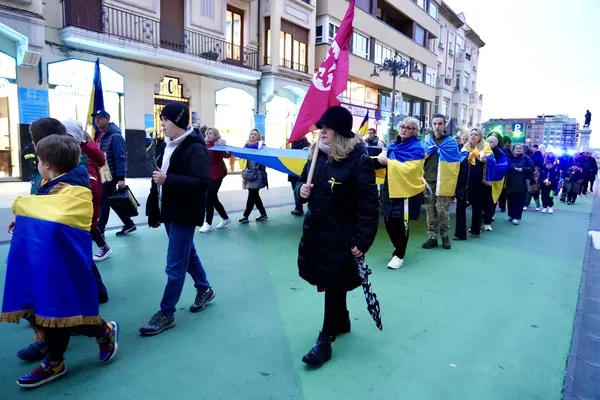 MANIFESTACION CON MOTIVO DEL TERCER ANIVERSARIO DE LA INVASION RUSA DE UCRANIA