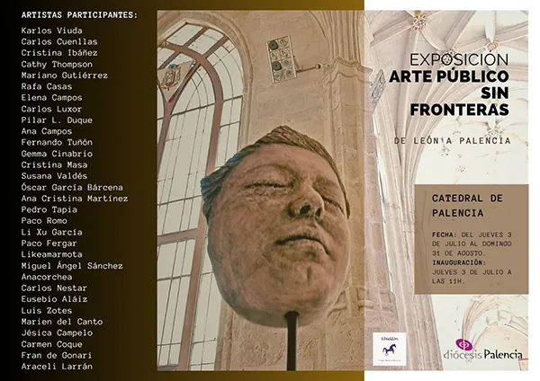 Cartel con autores, fecHas y escultuta de Cahty Thompson Despertares