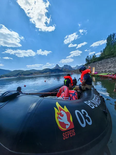 RESCATE EN EL PANTANO DE RIAÑO - BOMBEROS DE LA DIPUTACION DE LEON