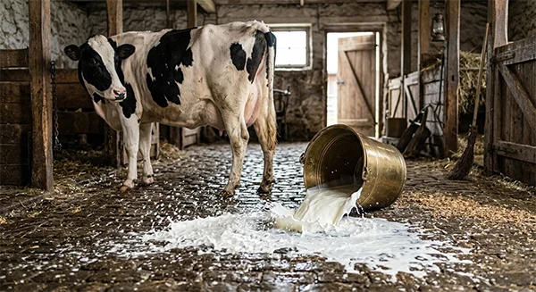 VACA LECHERA ORDEÑADA