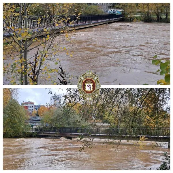 RIO BERNESGA A SU PASO POR LEON