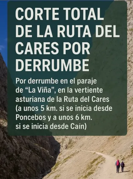 CORTE EN LA RUTA DEL CARES