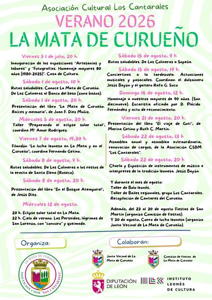 VERANO CULTURAL 2026  LA MATA