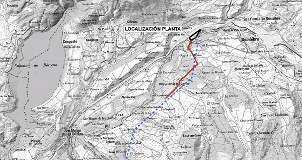 LOCALIZACION DE LA PLANTA DE AMONIACO DE BEMBIBRE