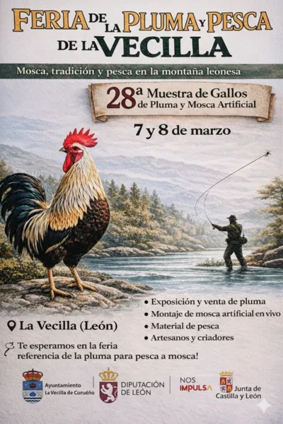 CARTEL DE LA FERIA DE LA PLUMA DE LA VECILLA 2026 