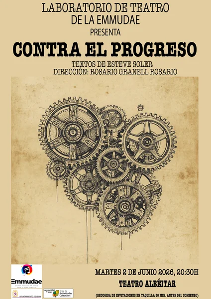 cartel contra el progreso