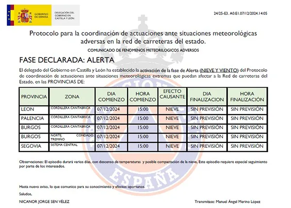 DECLARACION DE ALERTA