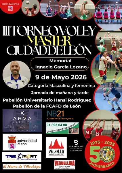 Cartel III TORNEO VOLEY MÁSTER CIUDAD DE LEÓN