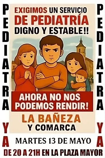 El movimiento Por un servicio de Pediatría digno de La Bañeza