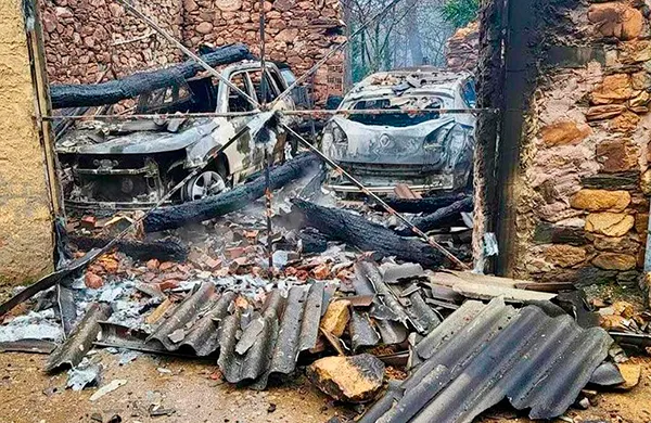 INCENDIO EN LA CASA DE LA PEDANEA DE VILLAR DEL MONTE