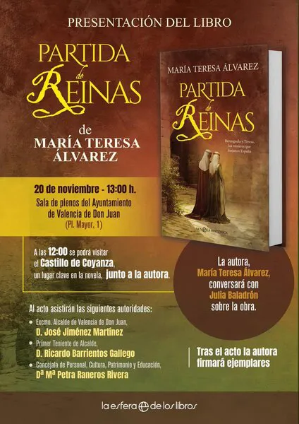 PRESENTACION DE LA NOVELA PARTIDA DE REINAS EN VALENCIA DE DON JUAN