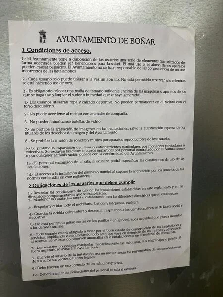 NORMAS GIMNASIO