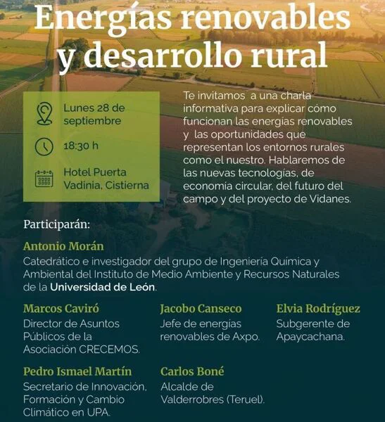JORNADA INFORMATIVA SOBRE ENERGIAS RENOVABLES