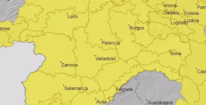 Avisos meteorológicos para este sábado en toda Castilla y León. -