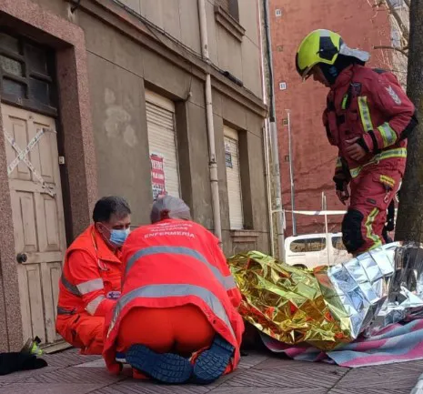 HOMBRE HERIDO CON QUEMADURAS DE CONSIDERACION EN UN INCENDIO EN LEON