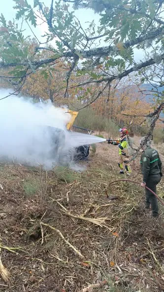 INTERVENCION DE LOS BOMBEROS DEL SEPEIS EN RIAÑO