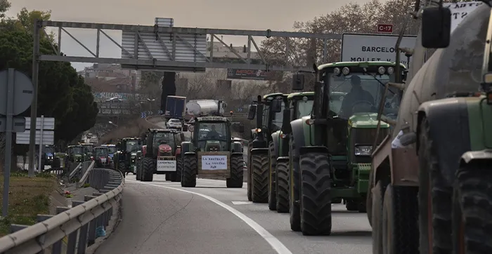LA TRACTORADA EN LAS CARRETERAS CATALANAS