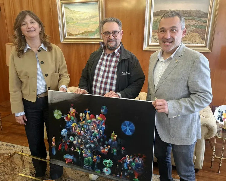 JOSE DE LEON DONA A LA ULE UNA OBRA DE LA SERIE LAS MIL Y UNA NOCHES