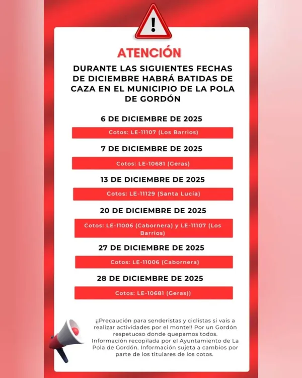 BATIDAS DE CAZA EN LA POLA DE GORDON