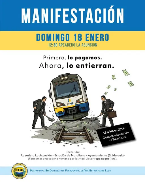 MANIFESTACION PLATAFORMA FEVE DOMINGO 18 DE ENERO