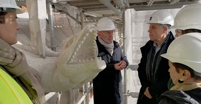 VISITA DEL DELEGADO DE LA JUNTA A LAS OBRAS EN CASA BOTINES