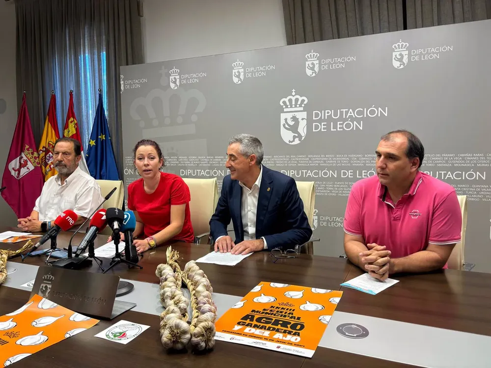 Presentación de la Feria del Ajo en la sede de la Diputación de León