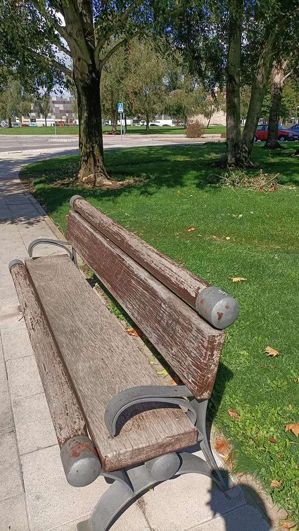 BANCOS DEL MOBILIARIO URBANO DE LEON EN MAL ESTADO