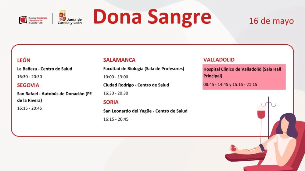 centros de donacion de sangre 16 de mayo 2024