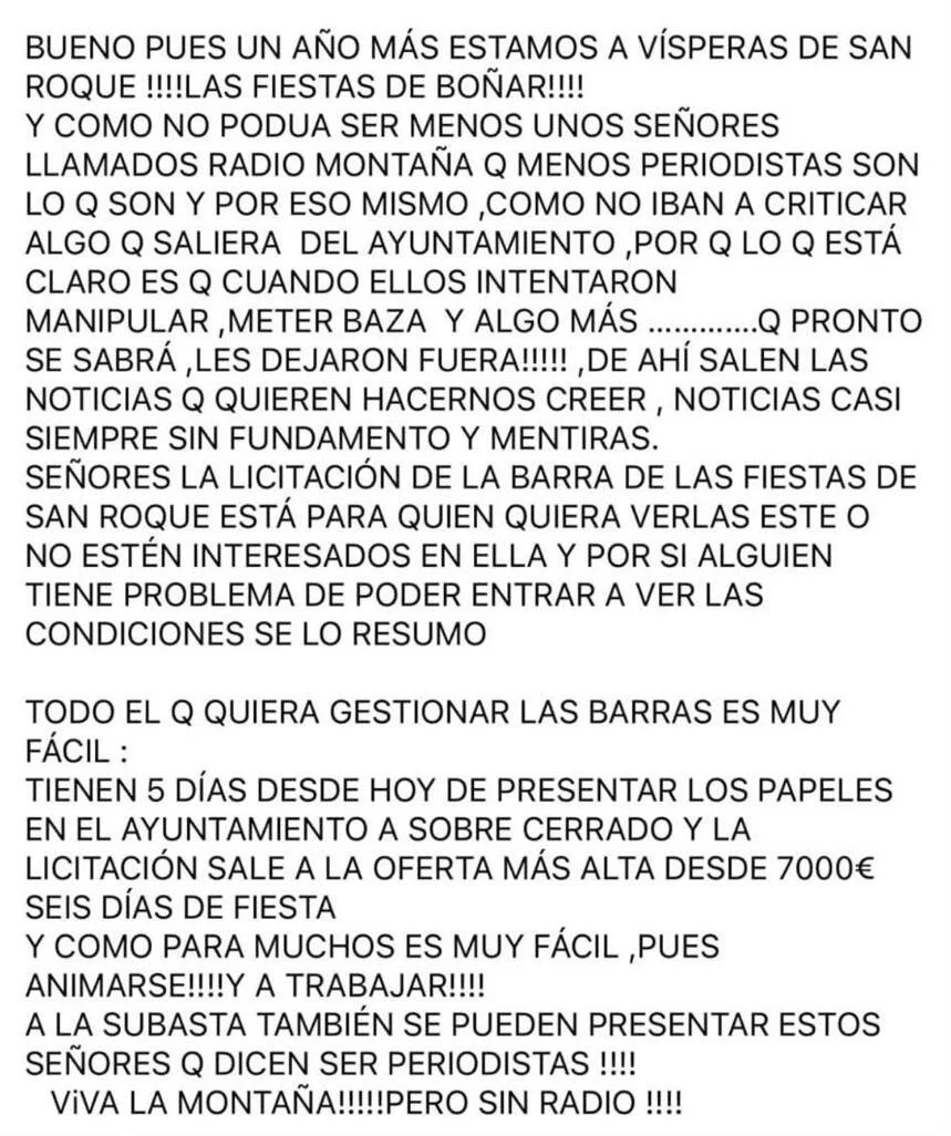 PUBLICACION EN REDES SOCIALES