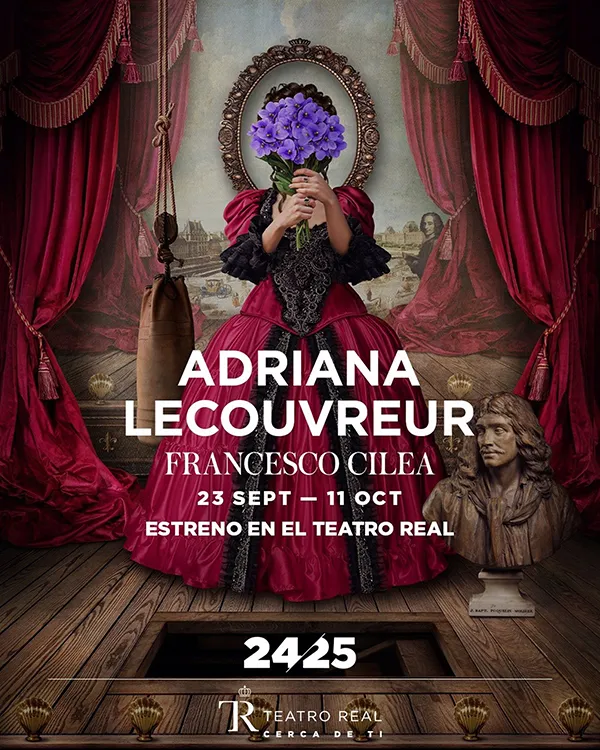 Cartel de la ópera 'Adriana Lecovreur' - AYUNTAMIENTO DE LA BAÑEZA
