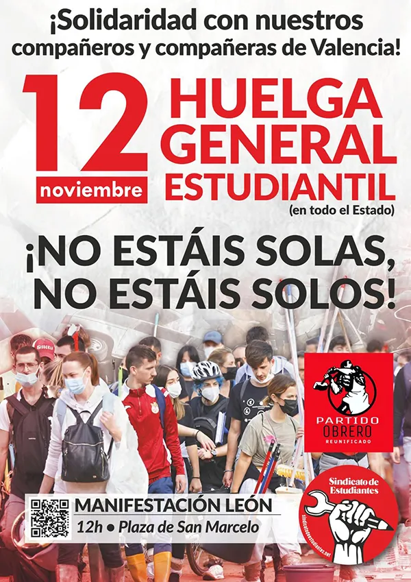 HUELGA GENERAL ESTUDIANTIL 12 DE NOVIEMBRE EN LEON