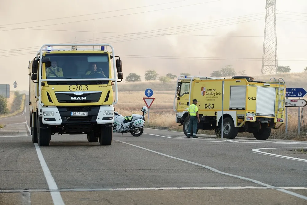 Camiones de extinción de incendios de la Junta