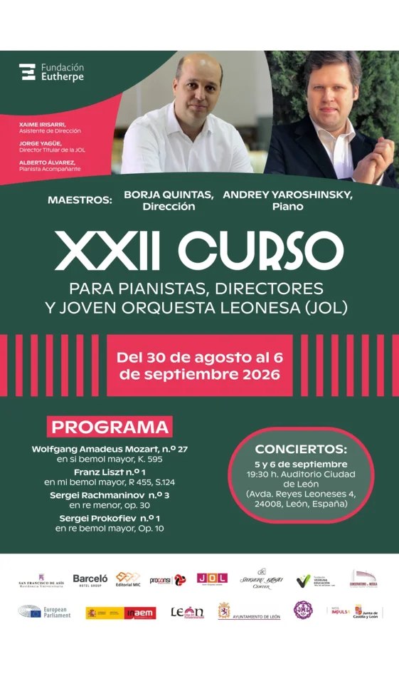 XXII curso para pianistas, directores y Joven Orquesta Leonesa