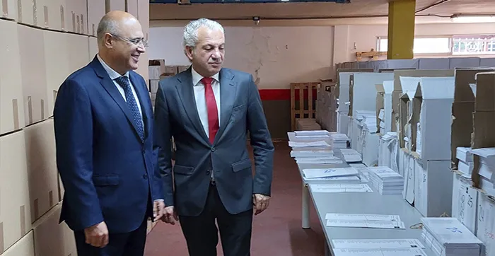 Canales y Sen en su visita a la sede de la Subdelegación del Gobierno