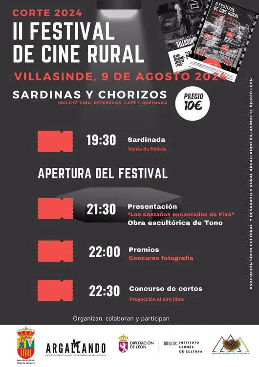Cartel anunciador del II Festival de Cortos de Villasinde - AYUNTAMIENTO DE VEGA DE VALCARCE