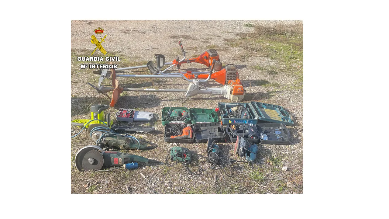 HERRAMIENTAS DECOMISADAS POR LA GUARDIA CIVIL