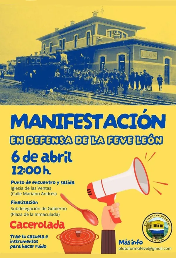MANIFESTACION EN DEFENSA DE LA FEVE LEON 6 ABRIL