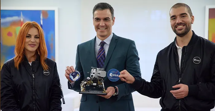 EL PRESIDENTE DEL GOBIERNO CON LOS ASTRONAUTAS LEONESES