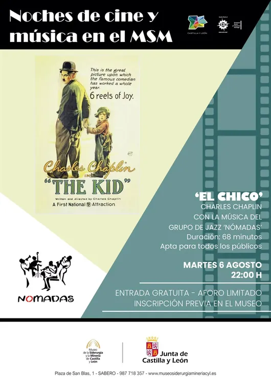 Cartel 'Noches de cine y música' en el Museo de la Siderurgia