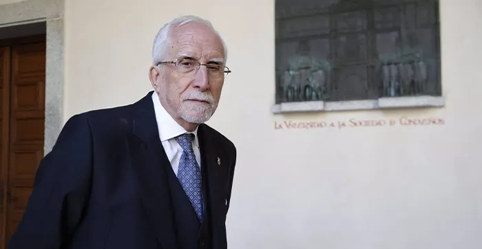 El escritor Luis Mateo Díez, en la entrega del Premio 'Miguel de Cervantes' 2023