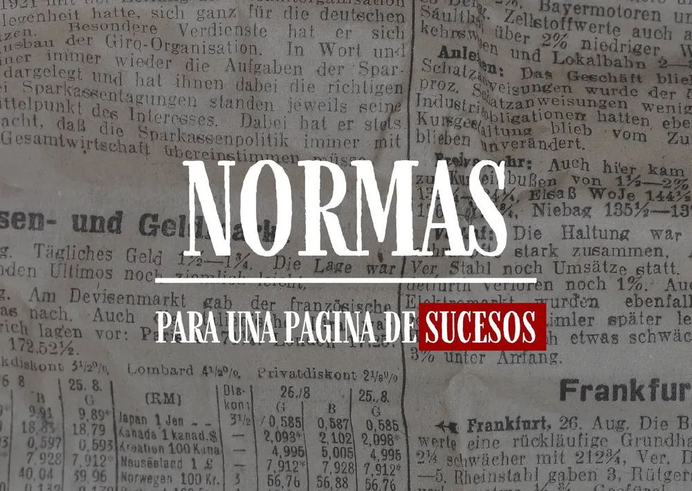 Normas para una página de sucesos