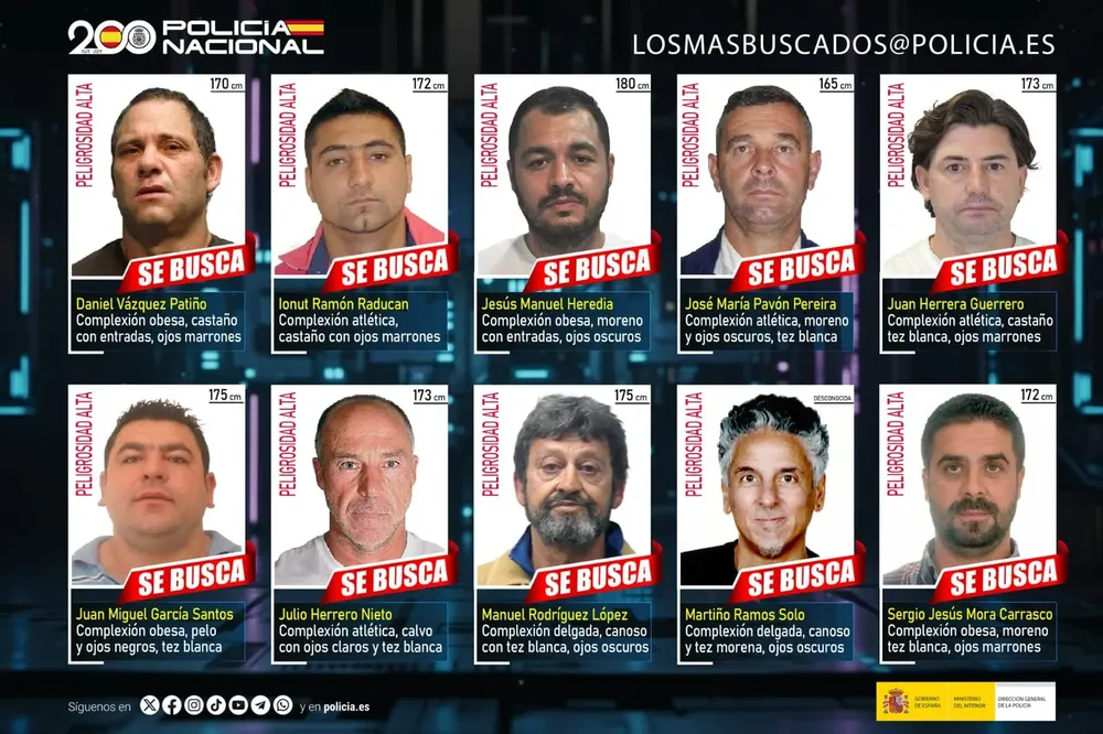 LOS MAS BUSCADOS POR LA POLICIA
