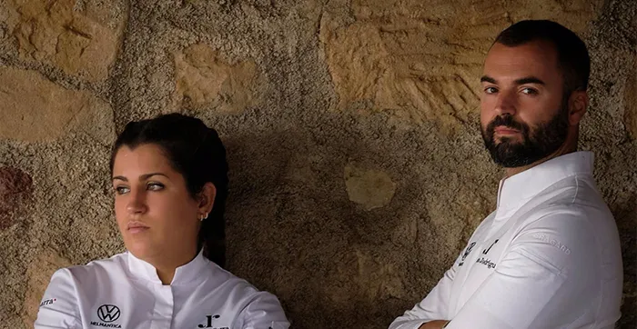 La chef Rocío Parra y su esposo, Alberto Rodríguez, encargado de la sala